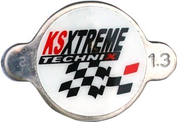 Bouchon de radiateur KSX 1.8 bar pour montage japonnais Honda/Kawasaki/Suzuki/Yamaha/Sherco/Beta