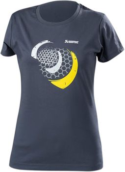 T-shirt femme AKRAPOVIC Mesh noir gris