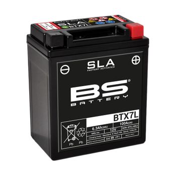 Batterie moto 12v BS YTX7L SLA activée usine