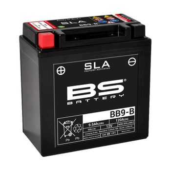 Batterie moto 12v BS YB9-B SLA activée Usine