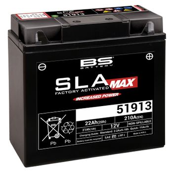 Batterie moto 12v BS 51913 SLA MAX sans entretien activée usine