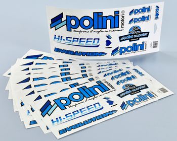 Autocollants POLINI Blue Line (10Pcs)